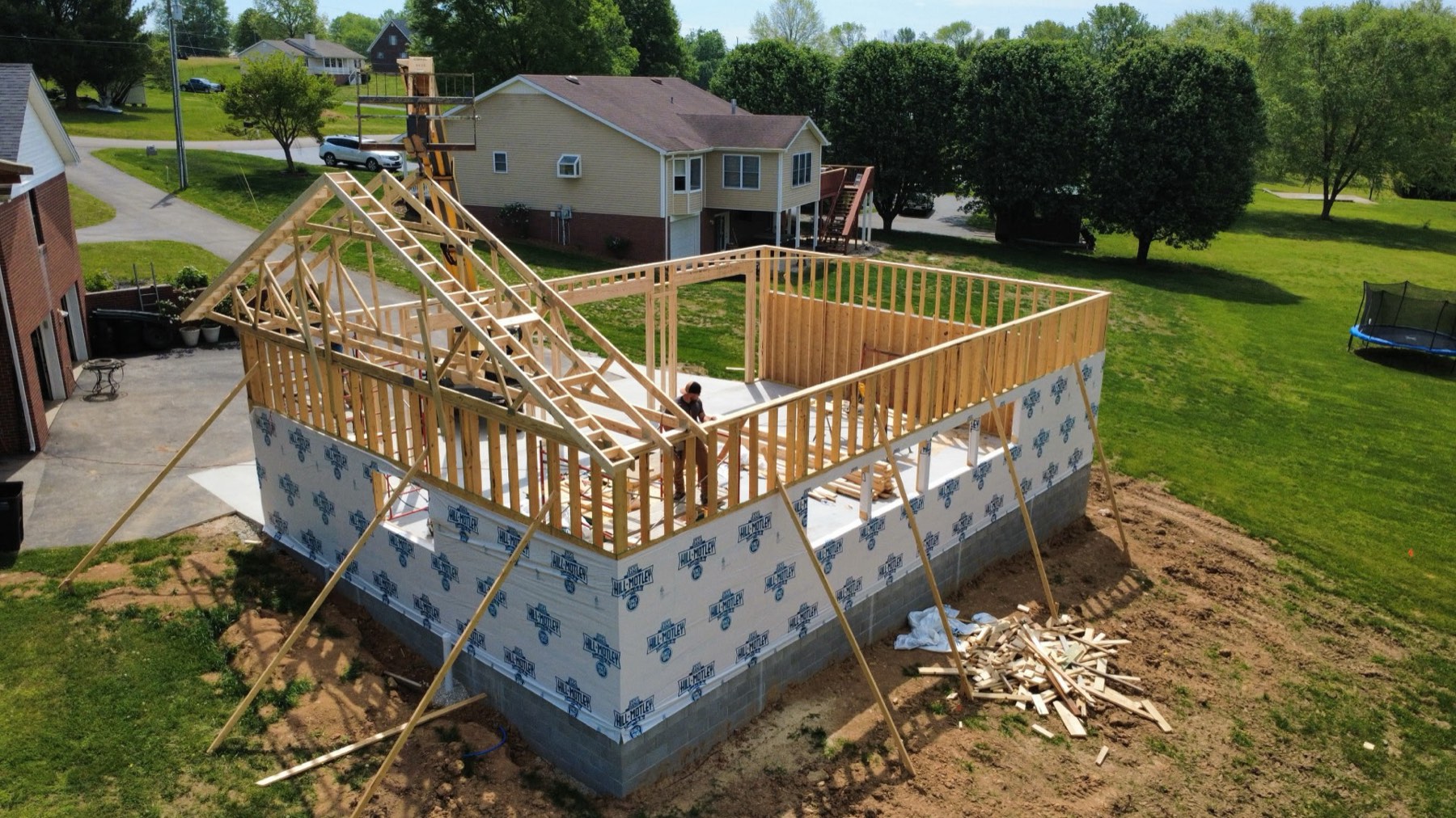 Residential new construction garage build in Bowling Green, KY Residential new construction garage build in Bowling Green, KY